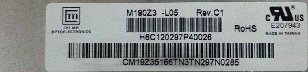 Original M190Z3-L05 CMO Screen Panel 19" 1680*1050 M190Z3-L05 LCD Display